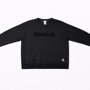 Reebok Black Crewneck Sweatshirt Logo